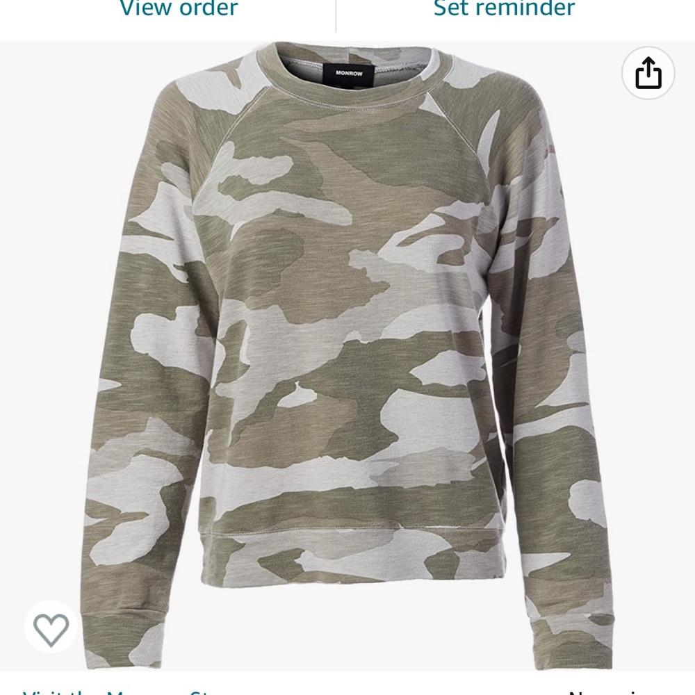 Monrow Vintage Camo Raglan and Sweatpants Set - Picture 6 of 9